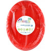Red Plastic Oval Plates 25pk