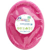 Hot Pink Plastic Oval Plates 25pk
