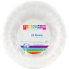 White  Reusable Plastic Bowls 20pk
