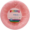 Light Pink Reusable Plastic Bowls 20pk
