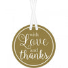 Gift Tags With Love & Thanks  - Gold 25Pack