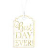 Best Day Ever Printed Gift Tags - White