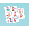 Peppa Pig Confetti Party Tattoos Favors 8Pack