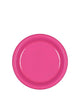Hot Pink Small Round Plastic Plates Pack of 12
