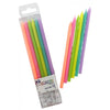 Neon Bright Slim Candles 120mm with Holders 12pk