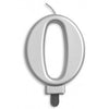 Silver Jumbo Candles "0" -"9"