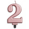 Rose Gold Jumbo Candles "0" - "9"