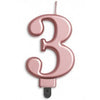 Rose Gold Jumbo Candles "0" - "9"