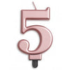 Rose Gold Jumbo Candles "0" - "9"