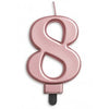 Rose Gold Jumbo Candles "0" - "9"