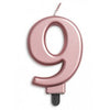 Rose Gold Jumbo Candles "0" - "9"