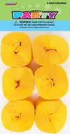 Crepe Streamers 6Pk -Yellow