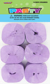 Crepe Streamers 6Pk - Lavender