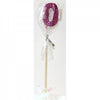 Hot Pink Glitter Long Stick Candles "0"-"9"