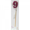 Hot Pink Glitter Long Stick Candles "0"-"9"