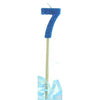 Blue Glitter Long Stick Candles "0"-"9"
