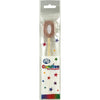 Rose Gold Glitter Long Stick Candles "0" -"9"