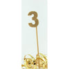 Gold Glitter Long Stick Candles "0"-"9"