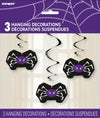 Spider Web  Hanging Swirl Decorations 90cm Pack of 3