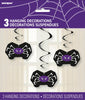 Spider Web  Hanging Swirl Decorations 90cm Pack of 3