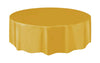 Gold Plastic Tablecover Round 213cm Diameter