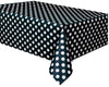Black Dots Plastic Tablecover 137CM X 274CM (54" X 108")