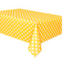 Yellow Dots Plastic Tablecover 137CM X 274CM (54" X 108")