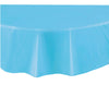 Light Blue Plastic Tablecover Round 213cm Diameter