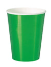 Green Foil Paper Party Cups Pack Of 8 12oz/355ml