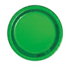 Green Foil Small Round Paper Plates Pack of 8