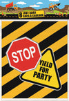 Construction Party Theme Truck Plastic Lolly/Treat Loot Bags