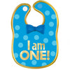 Boy's 1st Birthday Fabric Blue Bib