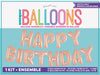 "Happy Birthday"Rose Gold Foil Balloon Kit Banner