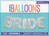 "Bride" Silver 35.5cm (14") Foil Letter Balloon Kit