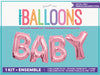Baby Pink Foil Letter Balloon Banner Kit