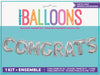 "Congrats" Silver 35.5cm (14") Foil Letter Balloon Kit