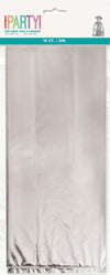 28x13cm (11''x5'') Metallic SilverCello Bags 10pk
