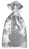 28x13cm (11''x5'') Metallic SilverCello Bags 10pk