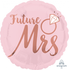 45cm Standard HX Blush Wedding Future Mrs Foil Balloon