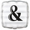 Wedding "&" Square 45cm (18") Foil Balloon