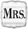 Wedding "Mrs" Square 45cm (18") Foil Balloon