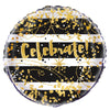 Black & Gold Celebrate 45cm (18") Foil Balloon