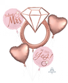 Blush Wedding Future Mrs She Said Yes Foil Balloon Bouquet