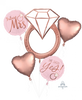 Blush Wedding Future Mrs She Said Yes Foil Balloon Bouquet