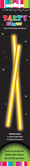 Glow In The Dark Glow Sticks Necklace Party Favors - Yellow