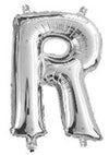 Silver "A"-"Z" Alphabet/Letters 35cm Foil Balloons Air Filled Only