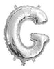 Silver "A"-"Z" Alphabet/Letters 35cm Foil Balloons Air Filled Only