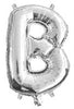 Silver "A"-"Z" Alphabet/Letters 35cm Foil Balloons Air Filled Only