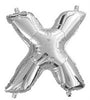 Silver "A"-"Z" Alphabet/Letters 35cm Foil Balloons Air Filled Only