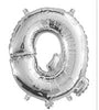 Silver "A"-"Z" Alphabet/Letters 35cm Foil Balloons Air Filled Only